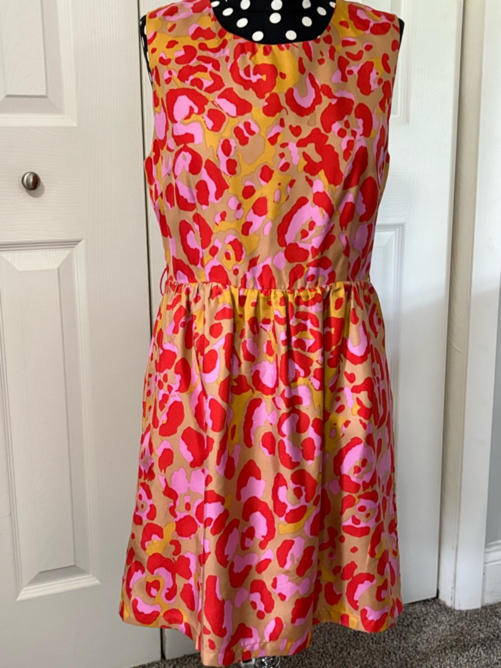 Women’s ' Bright Pink & Red Leopard Print Dress